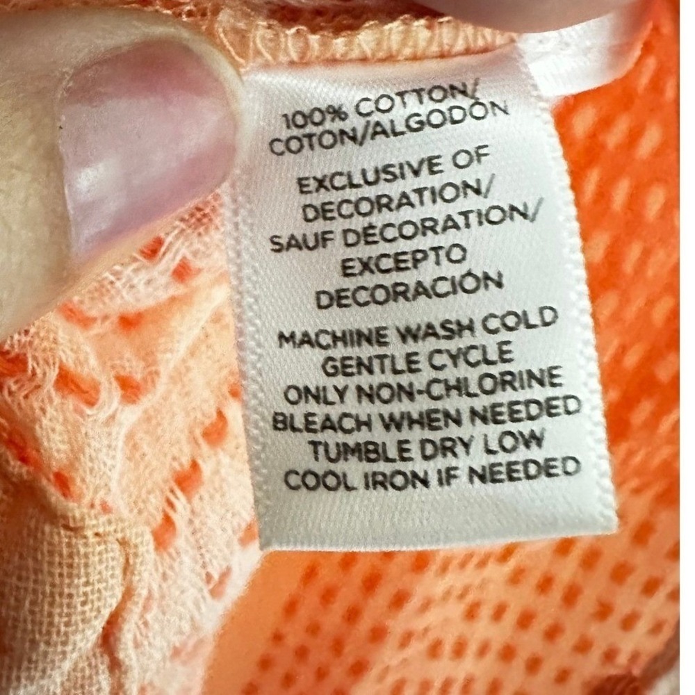 Lou & Gray Orange Woven Tassel Poncho Top Pool Beach Coverup XS - Picture 4 of 4